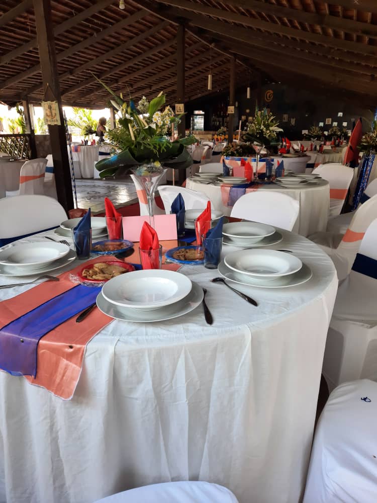 salle de Réception coral blue